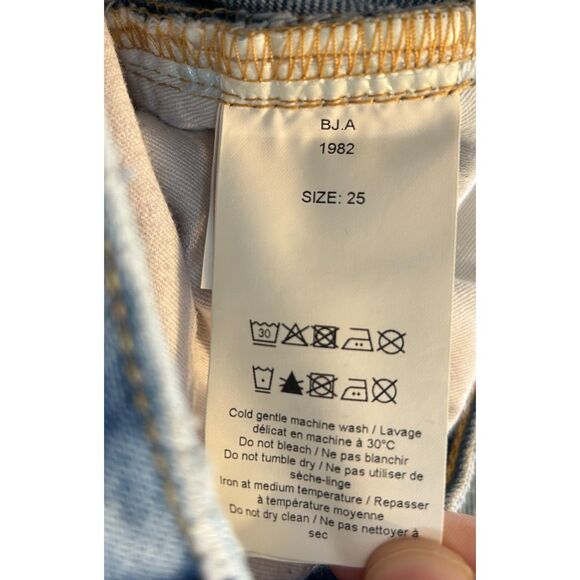 Ganni Jeans Denim Size 25 Washed Indigo Straight Leg - Picture 2 of 6